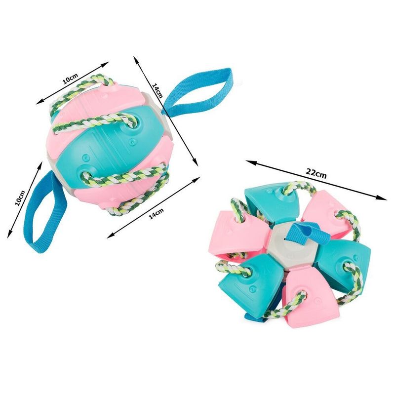 Petshop - Accesorii petshop - Jucarii animale - Jucarii interactive animale - Jucarie pentru caine, tip frisbee/minge, Verk Group, plastic, roz si albastru - Infinity.ro