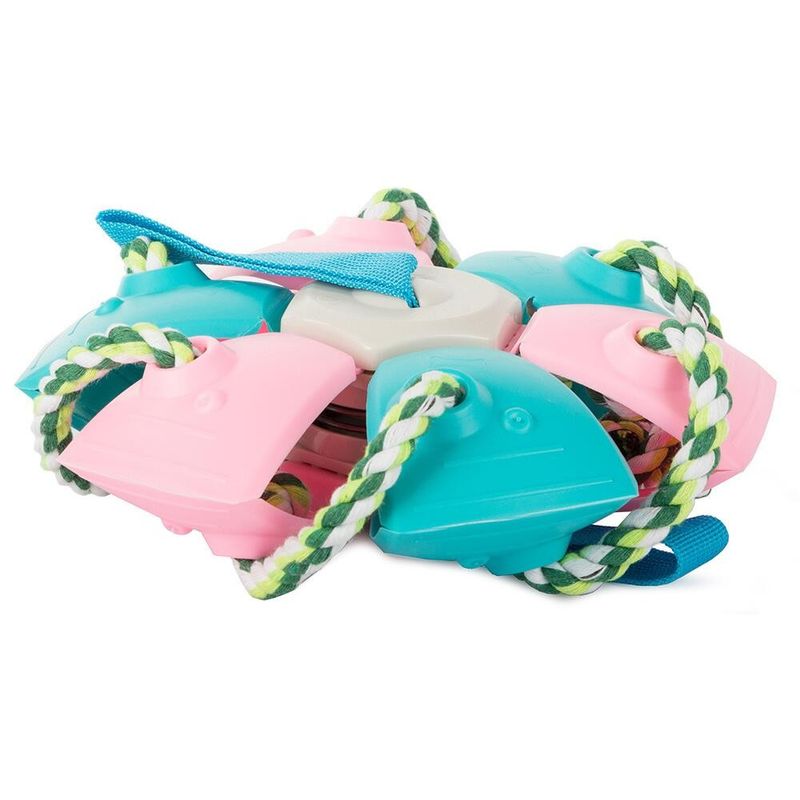 Petshop - Accesorii petshop - Jucarii animale - Jucarii interactive animale - Jucarie pentru caine, tip frisbee/minge, Verk Group, plastic, roz si albastru - Infinity.ro