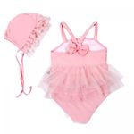 Fashion, accesorii si bijuterii - Copii - Lenjerie si pijamale copii - Costume de baie copii - Costum de baie Roz cu caciulita Drool (Varsta: 2-3 ani) - Infinity.ro