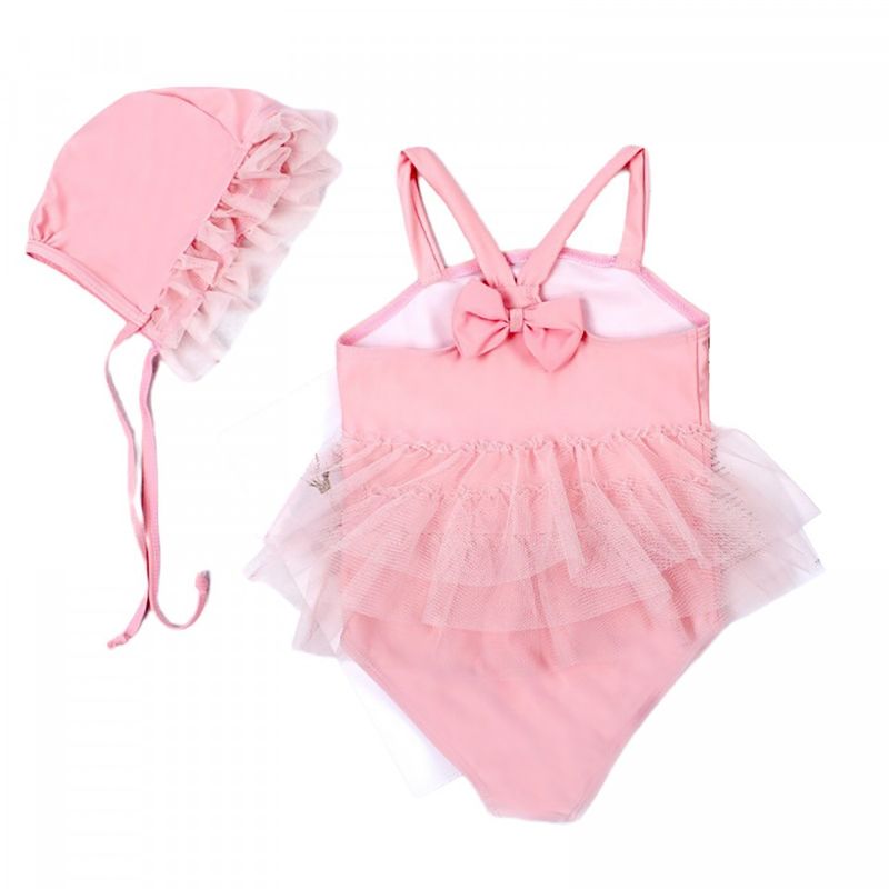 Fashion, accesorii si bijuterii - Copii - Lenjerie si pijamale copii - Costume de baie copii - Costum de baie Roz cu caciulita Drool (Varsta: 2-3 ani) - Infinity.ro