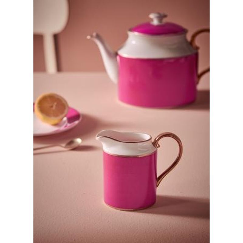 Casa si Gradina - Bucatarie si vesela - Cani si pahare - Cani si cesti - Cana pentru lapte, Pip Studio, Gold-Pink, 260ml, colectia Pip Chique - Infinity.ro