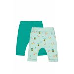 Fashion, accesorii si bijuterii - Copii - Imbracaminte copii - Pantaloni copii - Set de 2 perechi de pantaloni Albinute pentru bebelusi, Tongs baby (Culoare: Verde, Marime: 12-18 Luni) - Infinity.ro