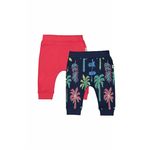 Fashion, accesorii si bijuterii - Copii - Imbracaminte copii - Pantaloni copii - Set de 2 perechi de pantaloni Palmieri pentru bebelusi, Tongs baby (Culoare: Verde, Marime: 6-9 luni) - Infinity.ro