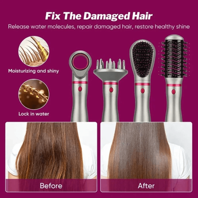 Ingrijire personala si Cosmetice - Aparate & accesorii ingrijire personala - Hair styling - Perii de par electrice - Uscator de par multifunctional, 4 in 1, 3 trepte, Pieptene cu aer cald - Infinity.ro