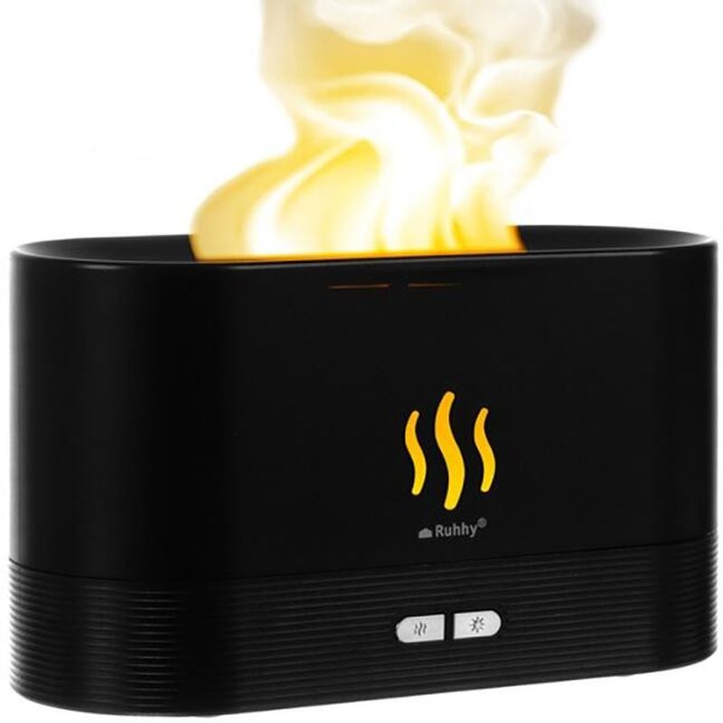 Casa si Gradina - Decoratiuni - Aromaterapie si lumanari - Difuzoare aromaterapie - Umidificator cu difuzor de aroma, Ruhhy, 3 in 1, LED cu efect flacara, 6.5 W, 180 ml, 17x9.8x7.2 cm - Infinity.ro