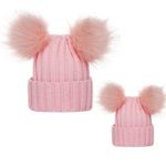 Fashion, accesorii si bijuterii - Copii - Accesorii copii - Caciuli si palarii copii - Set caciuli mama copil Drool (Culoare: Crem) - Infinity.ro