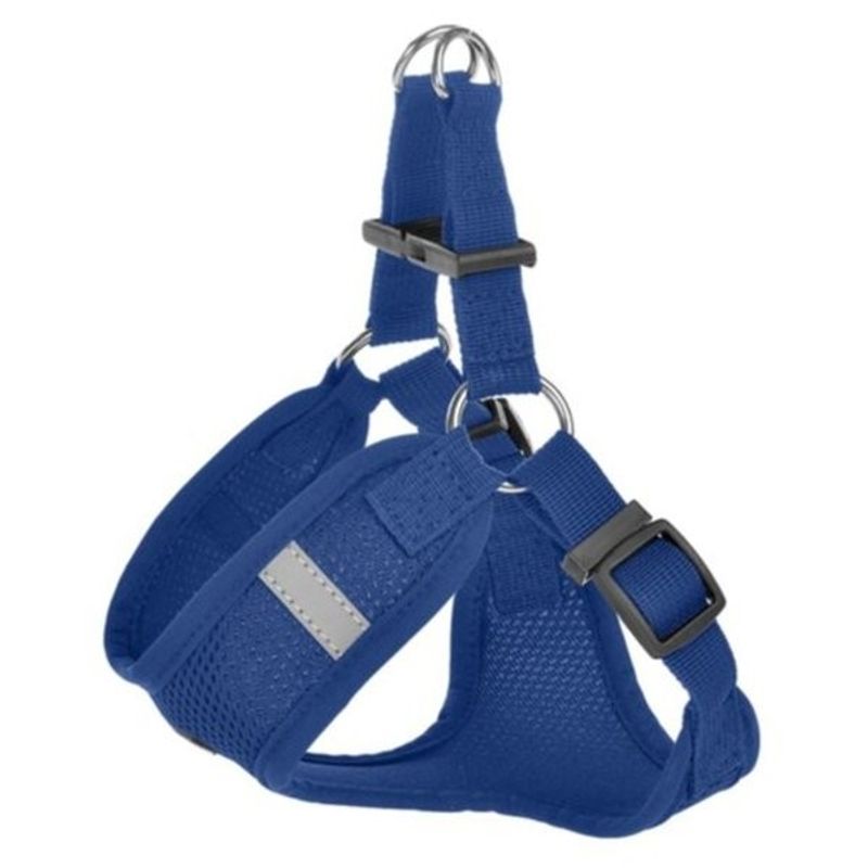Petshop/Accesorii petshop/Zgarzi, lese si hamuri/Lese - Ham pentru caini de talie mica cu elemente reflectorizante, confortabil, marime XXS, culoare Albastru, AniOne Germany - Infinity.ro