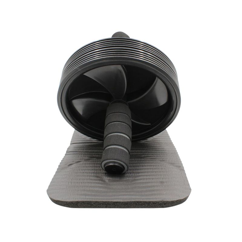 Sport si Outdoor - Fitness - Aparate fitness - Accesorii aparate fitness - Roata cu manere, cu covoras pentru genunchi, XQ Max, pentru antrenament fitness, negru - Infinity.ro