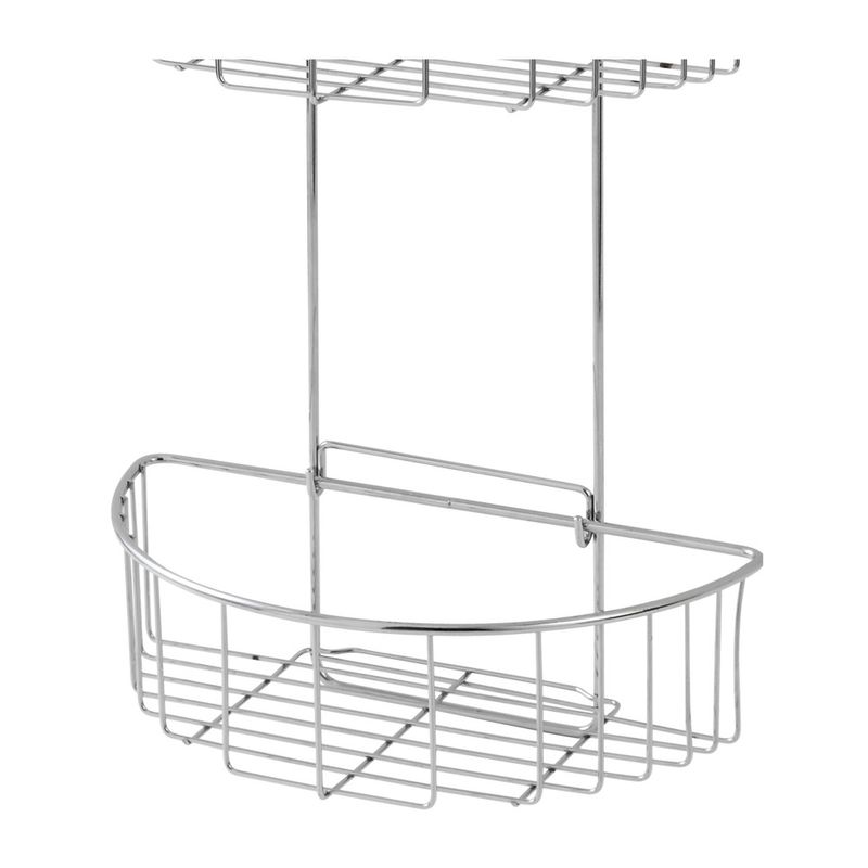 Casa si Gradina - Sanitare - Suporturi si accesorii baie - Accesorii baie - Etajera Poco pentru cabina dus, cu 2 polite, otel cromat, argintiu - Infinity.ro