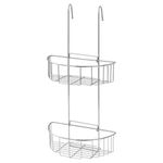 Casa si Gradina - Sanitare - Suporturi si accesorii baie - Accesorii baie - Etajera Poco pentru cabina dus, cu 2 polite, otel cromat, argintiu - Infinity.ro