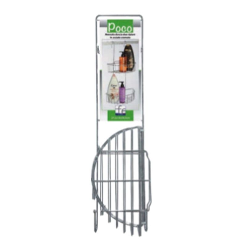 Casa si Gradina - Sanitare - Suporturi si accesorii baie - Accesorii baie - Etajera Poco pentru cabina dus, cu 2 polite, otel cromat, argintiu - Infinity.ro