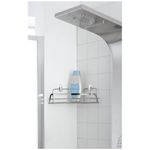 Casa si Gradina - Sanitare - Suporturi si accesorii baie - Suporturi baie - Etajera coltar Francy, otel cromat, argintiu, 22x22x10cm - Infinity.ro