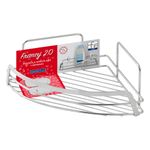 Casa si Gradina - Sanitare - Suporturi si accesorii baie - Accesorii baie - Etajera coltar Francy, otel cromat, argintiu, 22x22x10cm - Infinity.ro