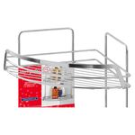 Casa si Gradina - Sanitare - Suporturi si accesorii baie - Suporturi baie - Etajera coltar Francy, 2 polite, otel cromat, argintiu, 22x22x34 cm - Infinity.ro