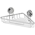 Casa si Gradina - Sanitare - Suporturi si accesorii baie - Suporturi baie - Etajera coltar baie Premium, otel cromat, 23x23x7,6 cm - Infinity.ro