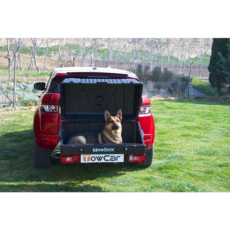 Auto si Moto - Piese auto si accesorii - Caroserie - Ornamente exterior auto - Cutie portbagaj pe carligul de remorcare Towbox V1 DOG Negru - Infinity.ro