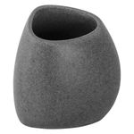 Casa si Gradina - Sanitare - Suporturi si accesorii baie - Accesorii baie - Pahar periute Feridras Stone, poliresina, gri - Infinity.ro