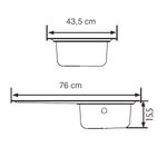 Casa si Gradina - Sanitare - Chiuveta bucatarie si accesorii - Chiuvete bucatarie - Set chiuveta inox anticalcar pentru blat plus baterie lebada, 43.5x76 cm, cuva dreapta - Infinity.ro