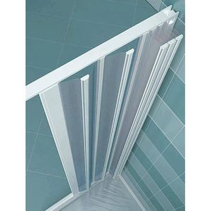 Cabina de dus patrata Italbox Luna Lux, usi armonice, PVC, fara cadita de dus, 90x90x185 cm, Alb