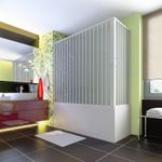 Casa si Gradina - Sanitare - Cazi si cabine de dus - Paravane si usi - Cabina cada Galassia180, usi armonice, material Pvc, 180x80cm - Infinity.ro