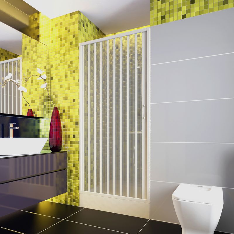Casa si Gradina - Sanitare - Cazi si cabine de dus - Paravane si usi - Paravan dus Venere 120AL, usa armonica, fara cadita, material pvc, latime 120 cm - Infinity.ro