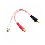 TV, Audio-Video si Foto - Accesorii TV si audio - Cabluri si adaptoare audio - Cablu adaptor Y RCA la 2x RCA mama 0.2m Cabletech - Infinity.ro