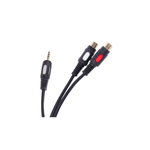 TV, Audio-Video si Foto - Accesorii TV si audio - Cabluri si adaptoare audio - Cablu adaptor Jack tata 3.5 mm la 2x RCA mama 25cm dublu ecranat Cabletech - Infinity.ro