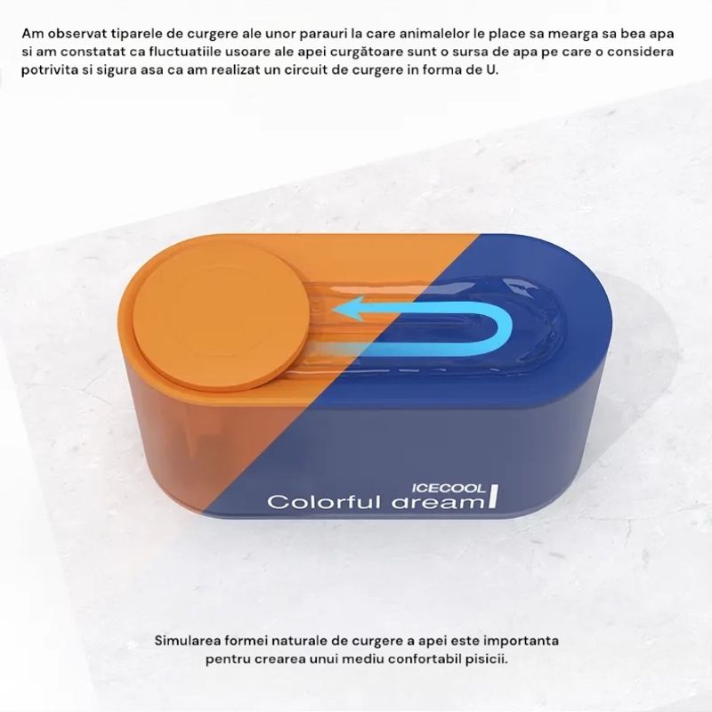 Petshop - Accesorii petshop - Castroane si adapatori - Dispenser apa automat, tip fantana pentru pisici, 1.5 L, alb - Infinity.ro