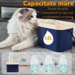 Petshop - Accesorii petshop - Castroane si adapatori - Dispenser apa automat, tip fantana de apa pentru pisici si catei, filtrare automata, silentioasa, 4 filtre, 1.5 L, roz - Infinity.ro