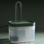 Petshop - Accesorii petshop - Castroane si adapatori - Dispenser apa automat, fantana apa pisici si catei, filtrare automata, silentioasa, 4 filtre, 1.5 L, verde/transparent - Infinity.ro