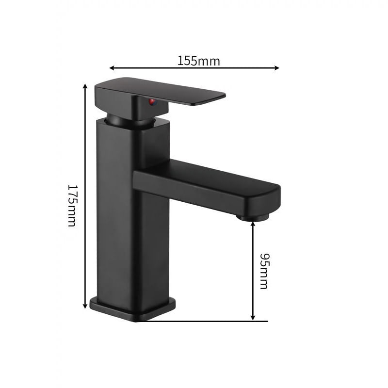 Casa si Gradina - Sanitare - Lavoar baie si accesorii - Baterii sanitare - Baterie baie, anticalcar, rezistenta la zgarieturi, barbotator economisire apa, fara stropire, cartus ceramic, negru mat - Infinity.ro