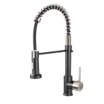 Casa si Gradina - Sanitare - Lavoar baie si accesorii - Baterii sanitare - Baterie bucatarie pentru chiuveta, Negru Crom, perlator 2 functii, cartus ceramic, pipa flexibila - Infinity.ro