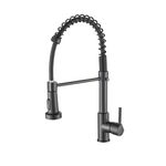 Casa si Gradina - Sanitare - Lavoar baie si accesorii - Baterii sanitare - Baterie bucatarie pentru chiuveta, negru mat, perlator 2 functii, cartus ceramic, pipa flexibila - Infinity.ro