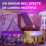 Casa si Gradina - Corpuri si surse de iluminat - Veioze si lampi - Lampi de veghe copii - Proiector de stele pentru copii Saharina, model astronaut cu chitara, reglare 360, Alb - Infinity.ro