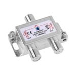 TV, Audio-Video si Foto - Accesorii TV si audio - Splittere si amplificatoare - Spliter 2 cai 5-2450Mhz Power Pass Cabletech ZLA0635PP - Infinity.ro