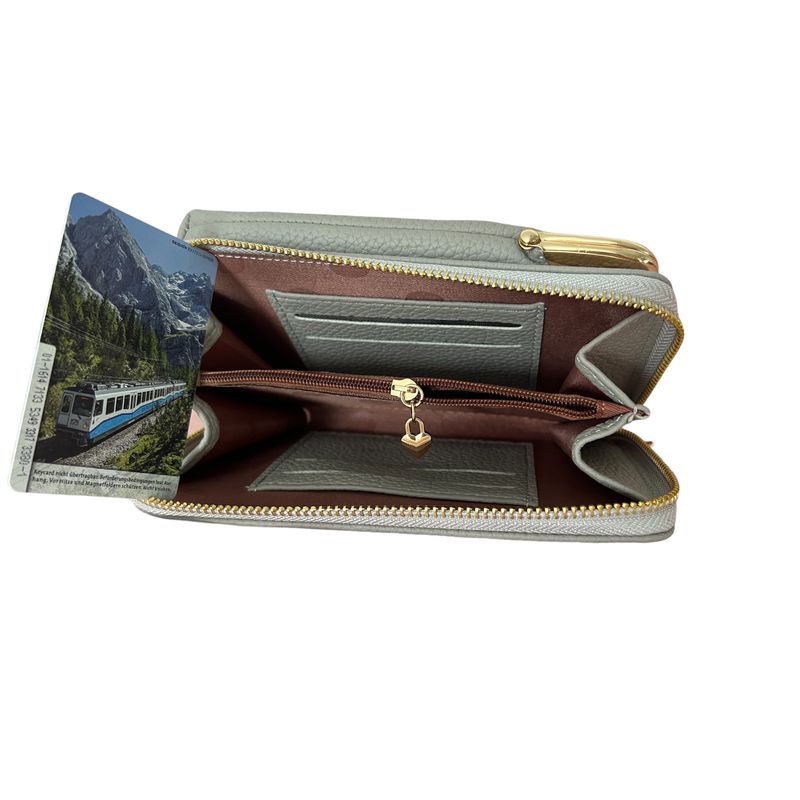 Fashion, accesorii si bijuterii - Femei - Accesorii femei - Genti si rucsacuri femei - Geanta peste umar pentru smartphone, carduri si bani, eleganta si practica, gri - Infinity.ro