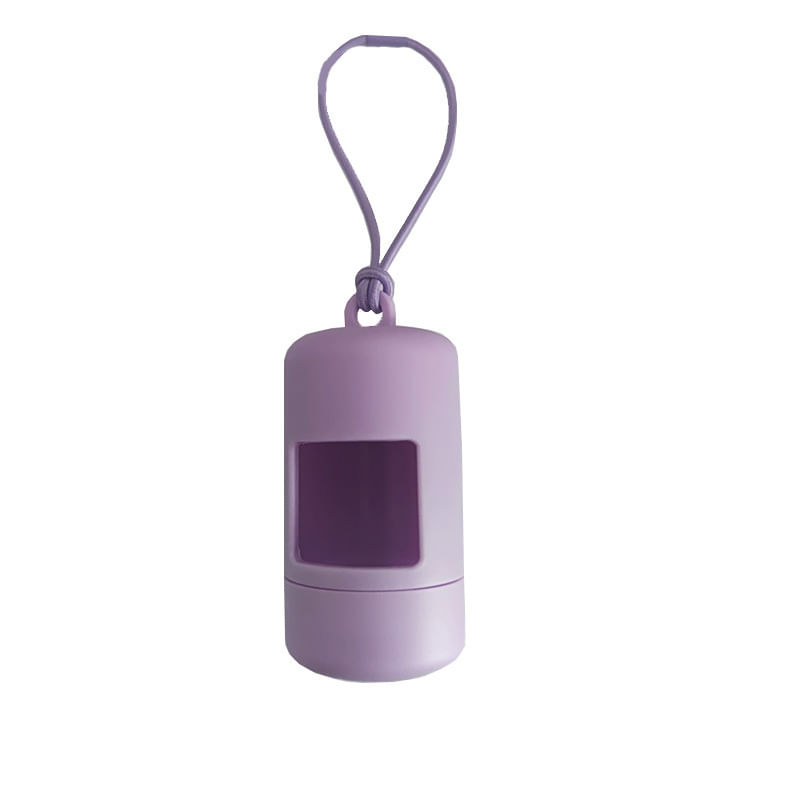 Petshop - Accesorii petshop - Zgarzi, lese si hamuri - Lese - Set 4 piese: zgarda, lesa, ham si dispenser pungi, rezistente la apa si murdarie, calitate premium, Lila, M - Infinity.ro