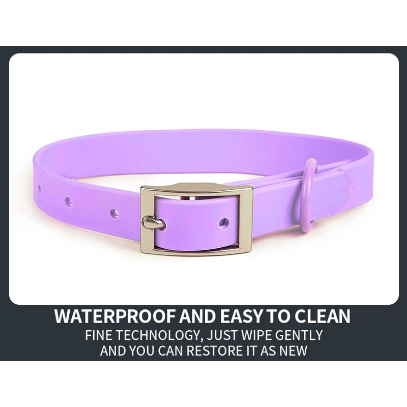 Petshop - Accesorii petshop - Zgarzi, lese si hamuri - Lese - Set 4 piese: zgarda, lesa, ham si dispenser pungi, rezistente la apa si murdarie, calitate premium, Lila, M - Infinity.ro