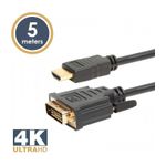 PC, gaming si accesorii - Desktop PC & monitoare - Accesorii monitoare - Cablu 24+1 DVI-D la HDMI 5m v2.0 10.2Gbps aurit Delight - Infinity.ro