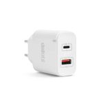 Laptop, Telefoane si Tablete - Telefoane mobile si accesorii - Accesorii Telefoane - Incarcatoare telefoane - Adaptor de retea - QC3.0 USB + USB Type C PD 20W cu incarcare rapida alb Delight 55047WH - Infinity.ro