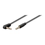 TV, Audio-Video si Foto - Accesorii TV si audio - Cabluri si adaptoare audio - Cablu audio Jack Stereo 3.5 mm tata - 3.5 mm tata 90 grade 1m Goobay - Infinity.ro