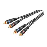 TV, Audio-Video si Foto - Accesorii TV si audio - Cabluri si adaptoare audio - Cablu audio STEREO 2x RCA 0.2m tata-tata dublu ecranat OFC Goobay - Infinity.ro