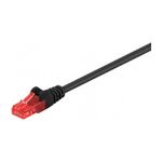 PC, gaming si accesorii - Retelistica - Cabluri si accesorii - Cablu UTP CAT6 mufat 2m patch cord negru GOOBAY - Infinity.ro
