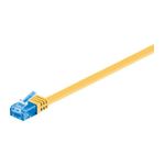 PC, gaming si accesorii - Retelistica - Cabluri si accesorii - Cablu plat Cat6A UTP 0.5m 500MHz RJ45 cupru galben Goobay - Infinity.ro