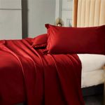 Casa si Gradina - Textile si covoare - Lenjerii de pat - Lenjerii copii - Lenjerie de pat Kotonia Home Hotel King Size, 100% bumbac, Damasc DeLux Saten, rosu - Infinity.ro