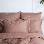 Casa si Gradina - Textile si covoare - Lenjerii de pat - Lenjerii copii - Lenjerie de pat Kotonia Home Hotel King Size, 100% bumbac, Damasc DeLux Saten, ciocolata - Infinity.ro