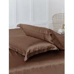 Casa si Gradina - Textile si covoare - Lenjerii de pat - Lenjerii copii - Lenjerie de pat Kotonia Home Hotel King Size, 100% bumbac, Damasc DeLux Saten, ciocolata - Infinity.ro