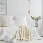 Casa si Gradina - Textile si covoare - Lenjerii de pat - Lenjerii copii - Set 4 piese Lenjerie de pat 3 piese si pilota de iarna Kotonia Home Hotel 1 persoana, 100% bumbac, Ranforce, Alb - Infinity.ro