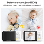 Casa si Gradina - Mobilier - Mobilier copii - Monitoare video copii - Monitor pentru bebelusi WIFI MaGeCa MC632B cu ecran de 3.2 inch, Audio bidirectional, Mod ECO, Zoom 2X, Baterie 2100 mAh - Infinity.ro