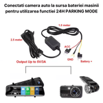 Auto si Moto - Electronice auto - Accesorii electronice auto - Kit alimentare continua pentru camera de bord la panoul de sigurante, 12-24V la Mini USB 5V/3A, 4 adaptoare sigurante - Infinity.ro